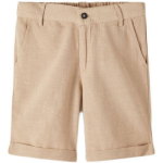 Name it - Bermuda De Niño Con Lino De Cintura Ajustable - Beige