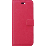 Basey Iphone 14 Pro Max Hoesje Book Case Kunstleer Cover Hoes - Donker - Roze