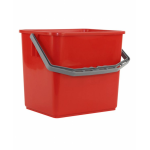 Synx Tools Werkwagen Emmer - Mopwagen - Schoonmaak / Schoonmaakartikelen - Rolemmers - 6 Liter - Rood