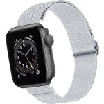 Basey Apple Watch 1-8 / Se - 38/40/41 Mm Bandje Stof Nylon Apple Watch Band Smart Watch Bandje - Wit