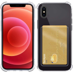Basey Hoes Voor Iphone X / Xs Hoesje Met Pasjeshouder Transparant Card Case Shock Hoes