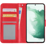 Basey Samsung Galaxy S22 Ultra Hoesje Book Case Kunstleer Cover Hoes - Rood