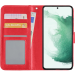 Basey Samsung Galaxy S22 Plus Hoesje Book Case Kunstleer Cover Hoes - Rood