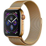 Basey Apple Watch Se (44 Mm) Bandje Milanees Milanese Band Smart Watch Bandje Rvs - Goud