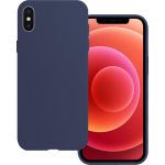 Basey Iphone Xs Max Hoesje Siliconen Hoes Case Cover Iphone Xs Max-donker - Blauw