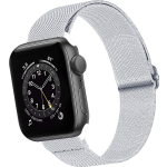 Basey Apple Watch 1-8 / Se - 42/44/45 Mm Bandje Stof Nylon Apple Watch Band Smart Watch Bandje - Wit