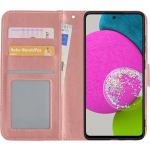 Basey Samsung Galaxy A52 Hoesje Book Case Kunstleer Cover Hoes - Rose Goud