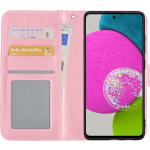 Basey Samsung Galaxy A52 Hoesje Book Case Kunstleer Cover Hoes - Licht - Roze