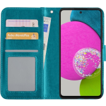 Basey Samsung Galaxy A52 Hoesje Book Case Kunstleer Cover Hoes - Turquoise