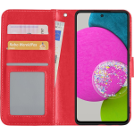 Basey Samsung Galaxy A52 Hoesje Book Case Kunstleer Cover Hoes Samsung Galaxy A52- - Rood