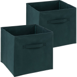 Set Van 2x Opbergmand 29 Liter Emerald Groen 31 X 31 X 31 Cm - Opbergmanden