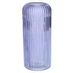 Bellatio Design Bloemenvaas - Lavendel - Transparant Glas - D9 X H20 Cm - Vazen - Paars