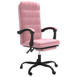 Vidaxl Kantoorstoel Verstelbaar Fluweel - Roze