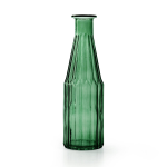 Jodeco Bloemenvaas Marseille - Fles Model - Glas H25 X D7 Cm - Vazen - Groen