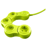 QUIRKY Pivot Power Pop - Flexibele Stekkerdoos - Lime groen
