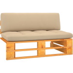 vidaXL Tuinmiddenbank pallet honing geïmpregneerd grenenhout - Bruin