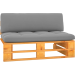 vidaXL Tuinmiddenbank pallet honing geïmpregneerd grenenhout - Bruin