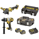 DeWalt DCK2016T2T-QW Accu-klopboor/schroefmachine DCD999, Haakse accuslijper DCG418