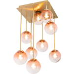 QAZQA Plafondlamp athens Art Deco - L 31cm - Roze