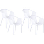 Beliani NAPOLI Set van 4 stoelen Wit