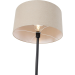 QAZQA Vloerlamp simplo stof Design - D 50cm - Zwart