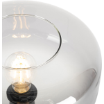 QAZQA Tafellamp bizle Art Deco - D 28cm - Grijs