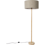 QAZQA Vloerlamp mels - Naturel - Landelijk - D 50cm