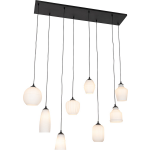 QAZQA Hanglamp hanne - Wit - Art Deco - L 130cm