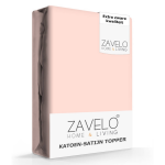 Slaaptextiel Zavelo Deluxe Katoen-satijn Topper Hoeslaken-lits-jumeaux (180x200 Cm) - Roze