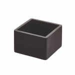 Idesign - Opbergbox, 11.5 X 11.5 X 7.6 Cm, Paulownia Hout, - Idesign The Home Edit - Zwart