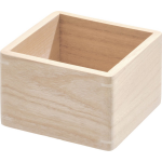 Idesign - Opbergbox, 11.5 X 11.5 X 7.6 Cm, Paulownia Hout, - Idesign The Home Edit - Beige