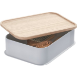 Idesign - Opbergbox Met Deksel, 30.2 X 21.3 X 7.6 Cm, Paulownia Hout, - Idesign Eco Storage - Grijs