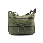 Bicky Bernard Omhang Schoudertas Ritsvakjes Trendy Tas Olijf - Olive - Groen