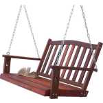 MaximaVida houten schommelbank Jackson 120 cm - exclusief mahoniehout - Bruin