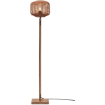 Good&Mojo Vloerlamp Tanami - Bamboe|Rotan - Ø25cm - Bruin