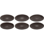 Studio Tavola Ontbijtborden Dark Brown ø 22 cm - 6 Stuks - Zwart