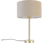 QAZQA Tafellamp simplo stof|messing - Design - D 35cm - Goud