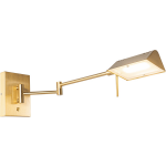 QAZQA LED Wandlamp notia|messing - Design - L 11cm - Goud