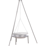 Hioshop Ukunda hangende grill, vuurplaats staal zilverkleurig. - Silver