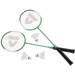 Donnay Badminton Set Inclusief 3 Shuttles Badminton - Badminton Racket - Badminton Shuttles - - Groen