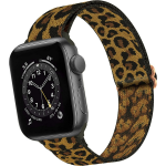Basey Apple Watch Se (44mm) Bandje Stof Nylon Apple Watch Band Smart Watch Bandje - Bruin
