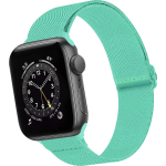 Basey Apple Watch Se (44mm) Bandje Stof Nylon Apple Watch Band Smart Watch Bandje - Groen