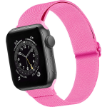 Basey Apple Watch Se (40mm) Bandje Stof Nylon Apple Watch Band Smart Watch Bandje - Roze