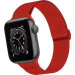 Basey Apple Watch Se (40mm) Bandje Stof Nylon Apple Watch Band Smart Watch Bandje - Rood