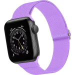 Basey Apple Watch Se (40mm) Bandje Stof Nylon Apple Watch Band Smart Watch Bandje - Paars