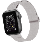 Basey Apple Watch Se (40mm) Bandje Stof Nylon Apple Watch Band Smart Watch Bandje - Grijs