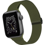 Basey Apple Watch Se (40mm) Bandje Stof Nylon Apple Watch Band Smart Watch Bandje - Groen