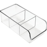 Idesign - Open Opbergbox Met 3 Vakken, 14 X 27.9 X 8.9 Cm, Kunststof, Transparant - Idesign Linus