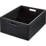 Idesign - Opbergbox Met Handgrepen, 38 X 46 X 20.5 Cm, Paulownia Hout, - Idesign The Home Edit - Zwart