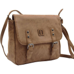 Enrico Benetti Schoudertas Camel - Crossbody Tas Voor Dames Met Flap Cognac. - Bruin